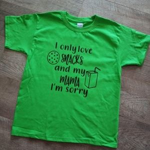 2/$20 Funny Shirt Love My Mama & Snacks Boy Custom